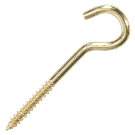 Шуруп-крюк 4x40 мм сталь 4 шт. цвет золото