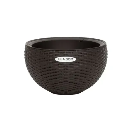 Кашпо для цветов Ola Dom Rattan 5 л коричневый