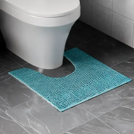 Коврик для туалета Swensa Merci 45x45 см цвет темно-голубой