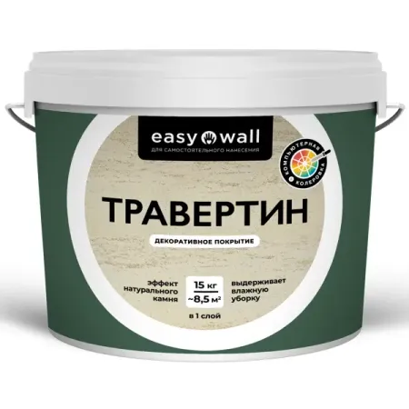 Финишное декоративное покрытие Bayramix 15 кг цвет травертин клеенка подкладная пвх покрытие 1 4м х 2м