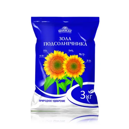 Удобрение Зола подсолнечника 3кг