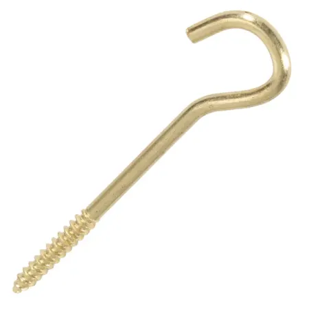 Шуруп-крюк 3.5x45 мм сталь 6 шт. цвет золото черные винты moshilr м2 м6 из углеродистой стали