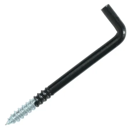 Шуруп-костыль Г-образный 6x80 мм сталь RAL9005 2 шт.