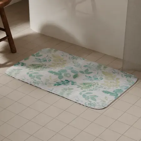 Коврик для ванной Весна ADB23108 45x70 см цвет бело-зеленый