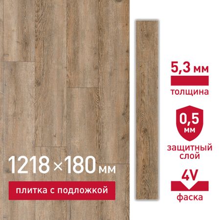 Плитка кварцвиниловая Corsa Deco Rio B100 замковая 2,6309 кв.м 5,3 мм с фаской с подложкой IXPE всеобщая история разноуровневые задания 11 класс фгос