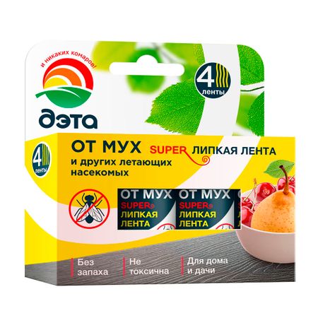 Средство для защиты от мух лента липкая Дэта Супер (4 шт.)