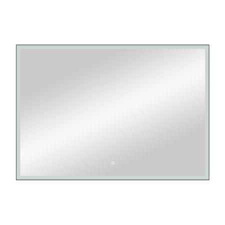 Зеркало с подсветкой прямоугольное 90х70 см в раме черной с сенсорным включением Continent Viseu (ЗЛП2420) зеркало в багетной раме evoform красная волна 89 мм 71x71 см