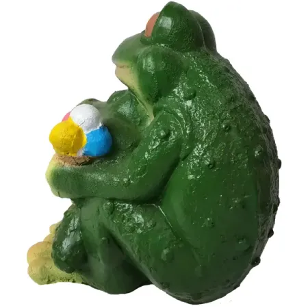 Садовая фигура Лягушата с мороженным 22x24x20 см садовая статуя тоторо из смолы