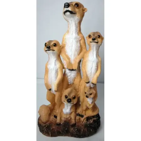 Садовая фигура Семья сурикатов 39x22x14 см фигура садовая навесная дятел 26см