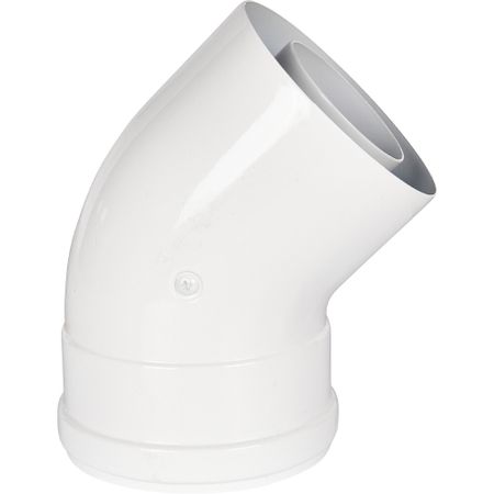 Отвод коаксиальный Rommer d60/100 мм 45° комплект