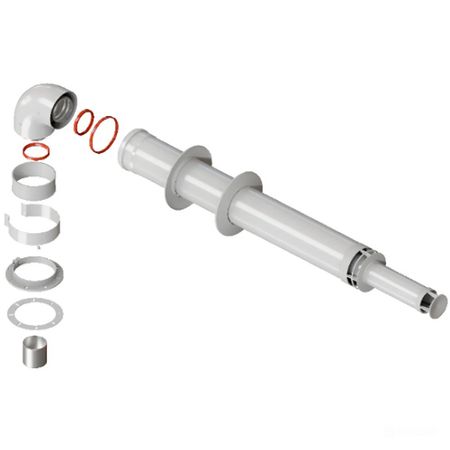 Дымоход коаксиальный Rommer универсальный d60/100 мм комплект (совместим с котлами Baxi)