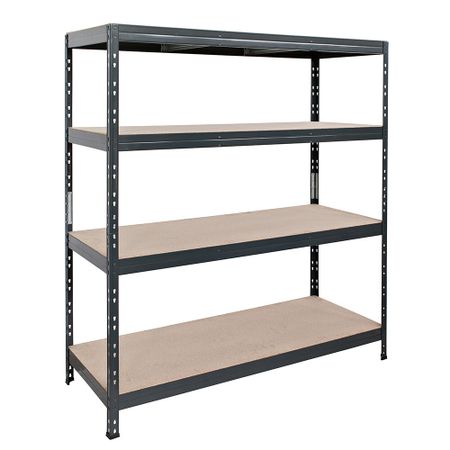 Стеллаж металлический черный AR Shelving 1800x1600x600 мм 4 полки