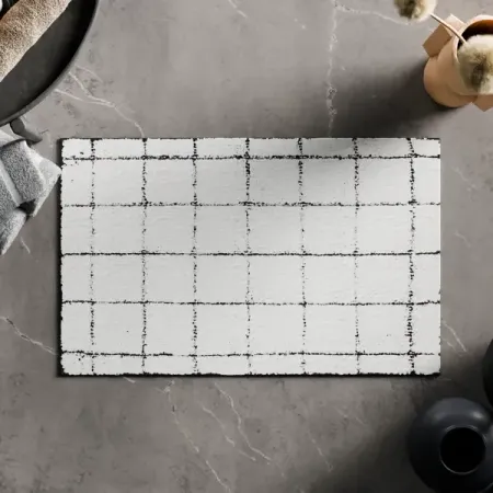 Коврик для ванной Swensa Note 50x80 см цвет черно-белый