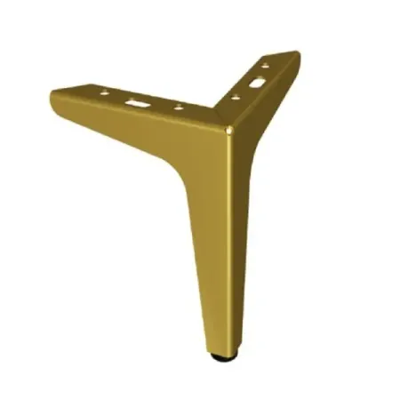 Ножка для мебели круглая 150x150 мм сталь цвет золото латунные винты moshilr m2 m10 din916