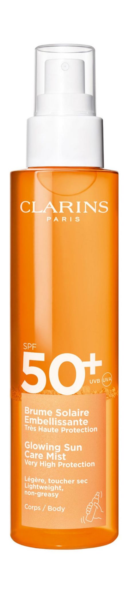 Clarins Glowing Sun Care Mist SPF 50+ горячая распродажа 2 шт автомобильные солнцезащитные шторы с защитой от уф лучей
