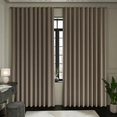 Комплект штор на ленте Джулия 150x250 см цвет темно-бежевый 2 шт радужные шторы из полиэстера