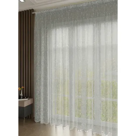 Тюль на ленте Вензель 300x280 см цвет серый шторы тюль aifish розовые