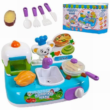 Кухня-мини ABtoys с аксессуарами со светом и звуком (PT-01109) mijia мини перезаряжаемый фонарик с боковым светом