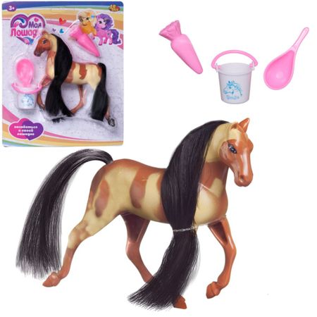 Лошадка ABtoys в наборе с предметами ухода (PT-01455) в ассортименте