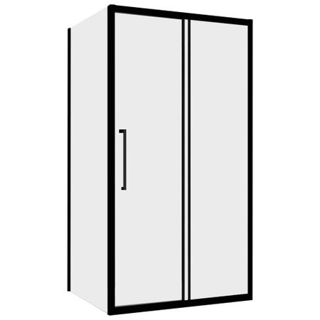 Душевой уголок Abber Schwarzer Diamant черный 170х85х195 см прямоугольник стекло прозрачное 6 мм (AG30170BH-S85B) ролики для душевых дверей heltc 20 23 25 27 мм