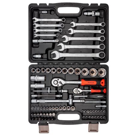 Набор инструментов универсальный AV Steel (AV-011082) (82 шт.) адаптер аккумулятора bosch 18в для инструментов ryobi