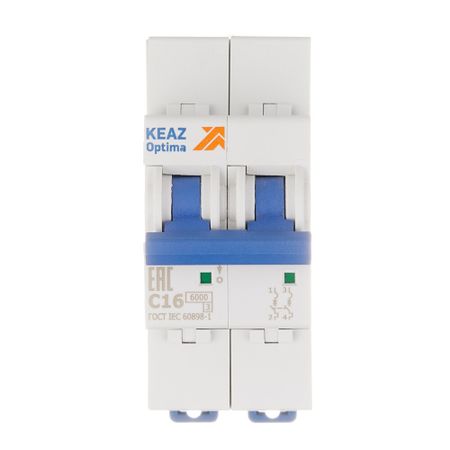 Автоматический выключатель модульный КЭАЗ OptiDin 2P 16А тип C 6 кА 220 В (260599) управление программами строительства подземных объектов