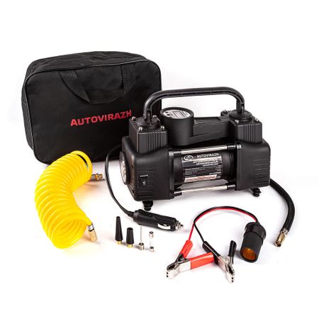 Автомобильный компрессор Autovirazh двухпоршневой 12 В 95 л/мин (AV-010999)