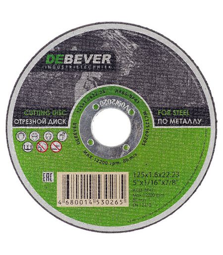 Круг отрезной по металлу Debever 125х22х1,6 мм (WC12516229S/30265)