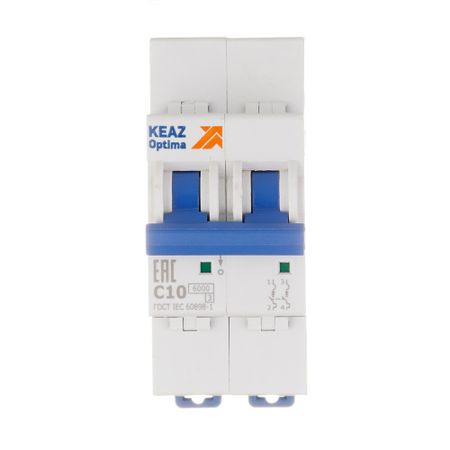 Автоматический выключатель модульный КЭАЗ OptiDin 2P 10А тип C 6 кА 220 В (260597) управление программами строительства подземных объектов