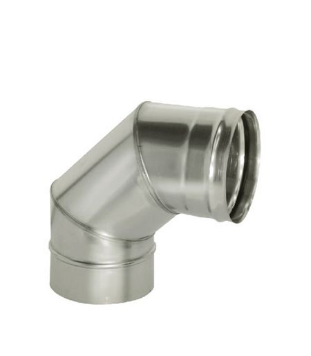 Отвод Дымок 90° х d150 мм без изоляции AISI 439