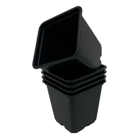 Горшок для рассады литьевой квадратный полипропилен 5 шт.