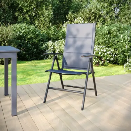 Кресло садовое Naterial Orion II 62x106x57 см алюминий/текстилен антрацит powge gt шкив грм 16 зубов алюминий