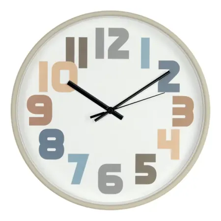 Часы настенные Troykatime Цифры d30 см цвет белый