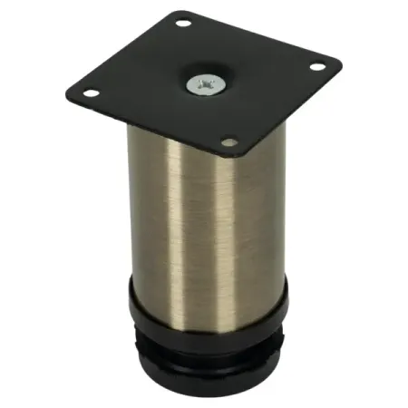 Ножка для мебели круглая ⌀50 мм высота 100-120 мм бронза нейлоновые петли для мебели 10 шт