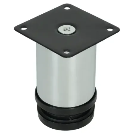 Ножка для мебели круглая ⌀50 мм высота 80 мм хром нейлоновые петли для мебели 10 шт