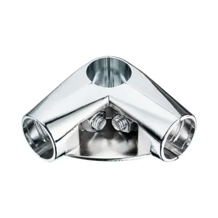 Соединитель 3-х труб с площадкой ⌀25 хром