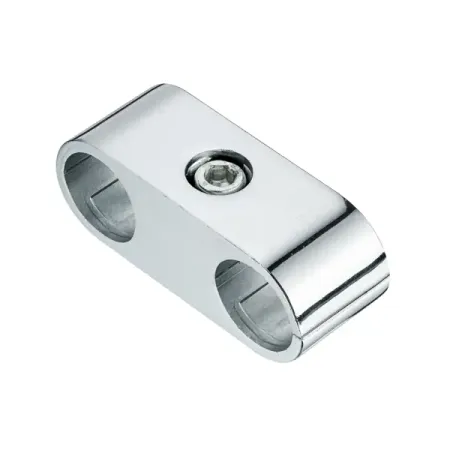 Соединитель 2-х труб параллельный ⌀25 хром