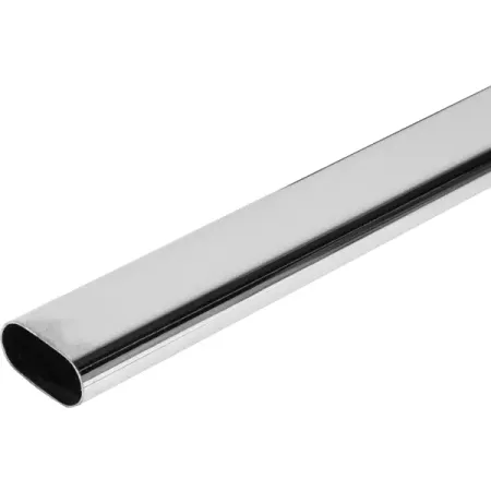 Труба овальная ⌀30x15 мм L-1000 мм 0.6 мм хром