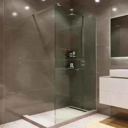 Душевая перегородка Mebelvann 120x200см профиль серебро стекло прозрачное 8мм