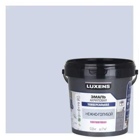 Эмаль универсальная Luxens цвет нежно-голубой полуматовая 0.9 кг а жилинская универсальная хрестоматия 3 класс