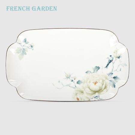 Блюдо овальное French garden Белая роза 30,8х18,3 см