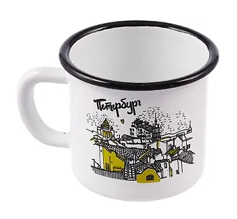 Кружка СПб Крыши и купола (эмаль) (300 мл) (12-Wenbang-SPB-3)