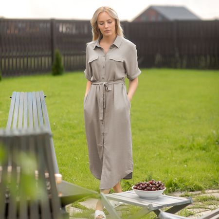 Платье Лино/Lino, серое