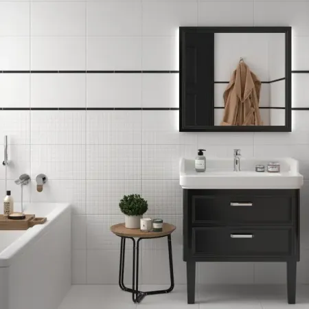 Плитка настенная KREAFORTA Вега 25x40 см 1.1 м² матовая цвет белый настенная наклейка zinian абстрактные линии для кухни