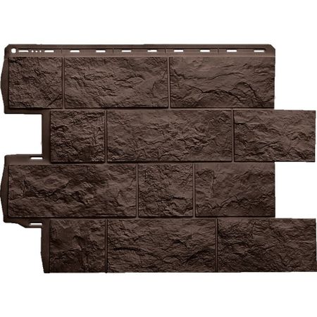 Панель фасадная Альта-Профиль Туф Эко 680х560 мм коричневый