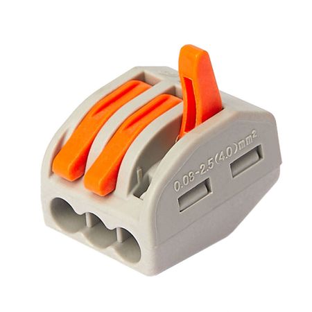 Клемма на 3 провода КМ 222-413 0,08-(2,5)4 кв.мм с рычажками без пасты (20 шт.) (ЦБ-00021623)