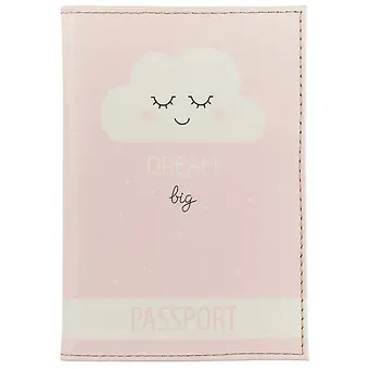Обложка для паспорта Dream big (Облачко) (кожа) (ПВХ бокс) (ОК2018-17)