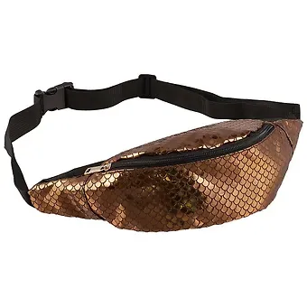 Сумка-шоппер на пояс на молнии Узор чешуя (текстиль) (37 см)