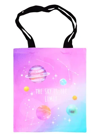 Сумка-шоппер Космос The sky is the limit (цветная) (текстиль) (40х32) (СК2020-65)