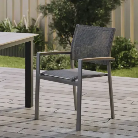 Кресло BEGINIA Beshtau Dark алюминий/ДПК